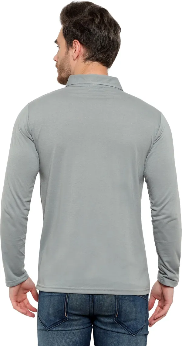 Grey_Cotton_Solid_Polo_Neck_Regukar_Fit_T-Shirt_For_Men