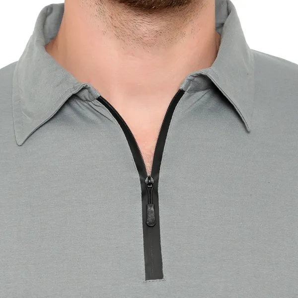 Grey_Cotton_Solid_Polo_Neck_Regukar_Fit_T-Shirt_For_Men