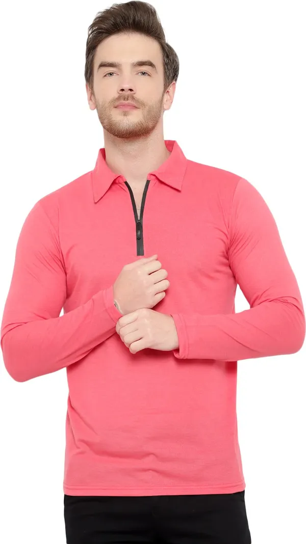 Red_Cotton_Solid_Polo_Neck_Regukar_Fit_T-Shirt_for_men