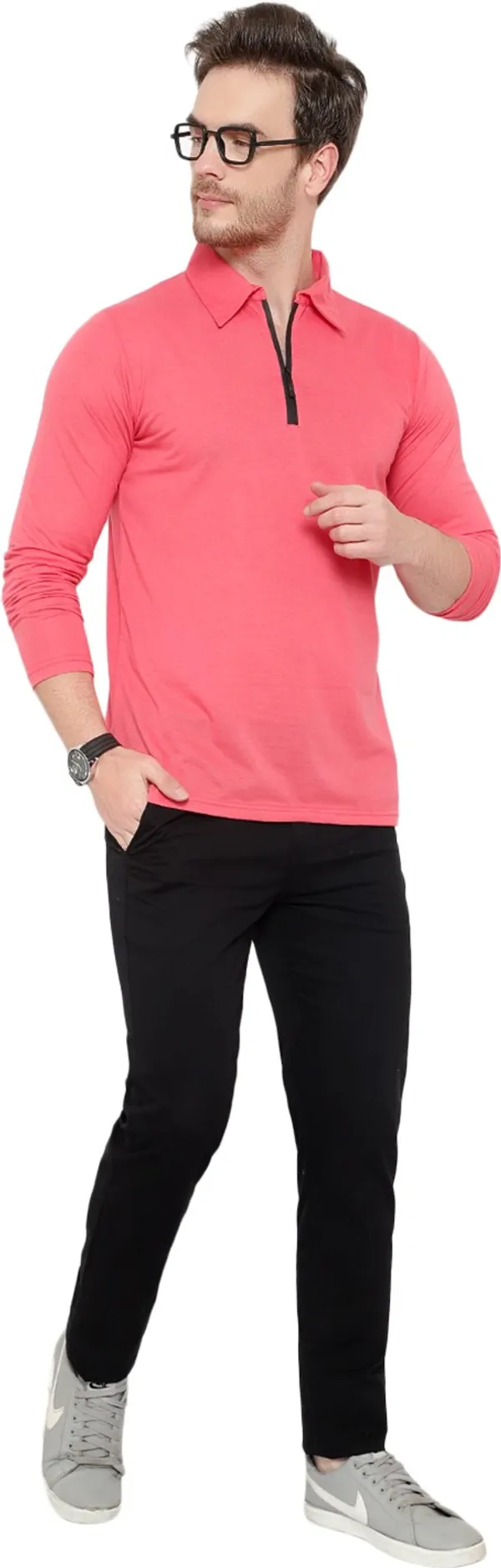 Red_Cotton_Solid_Polo_Neck_Regukar_Fit_T-Shirt_for_men