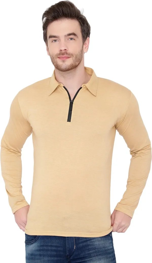 Beige_Cotton_Solid_Polo_Neck_Regukar_Fit_T-Shirt_for_men