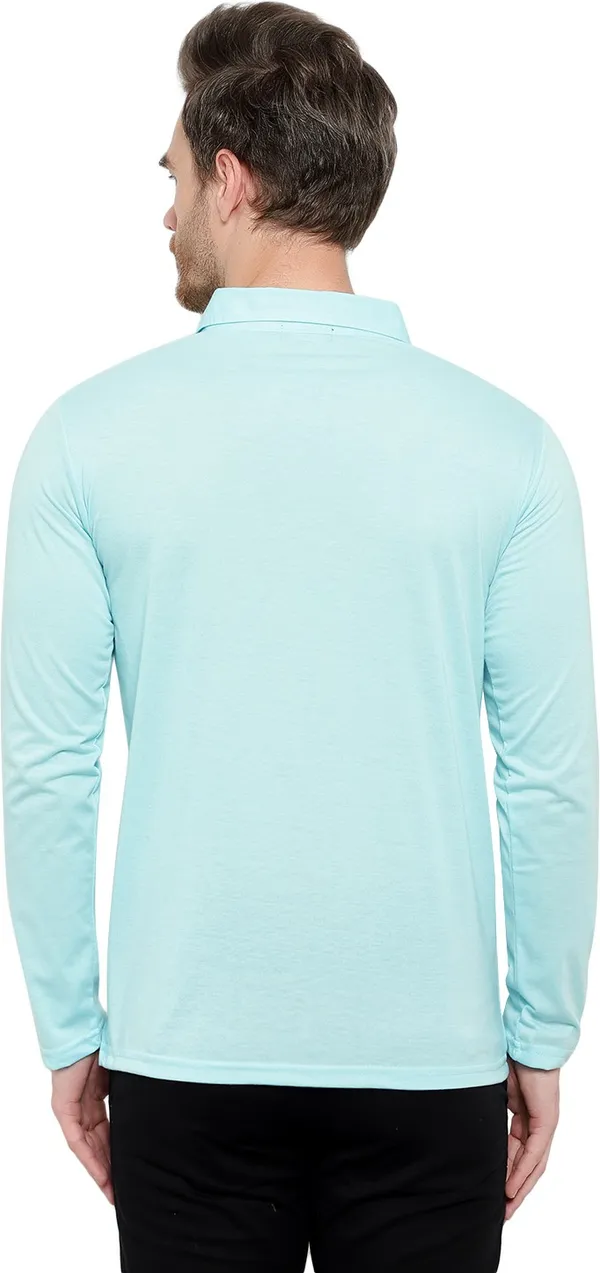 Light_Blue_Cotton_Solid_Polo_Neck_Regukar_Fit_T-Shirt_For_Men