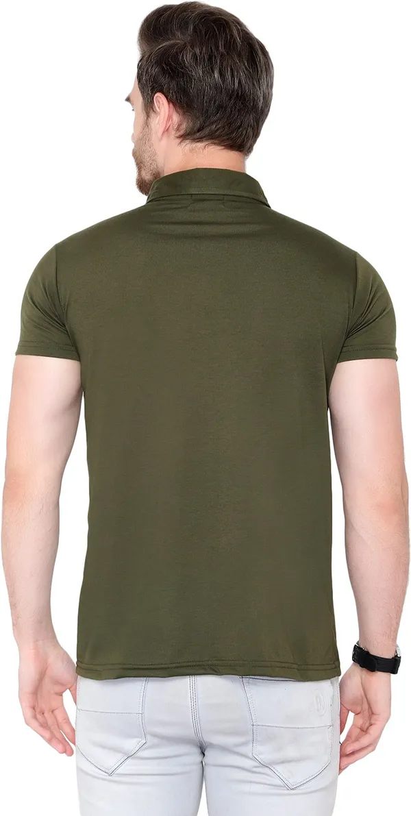 Dark_Green_Cotton_Solid_Polo_Neck_Regukar_Fit_T-Shirt_for_men