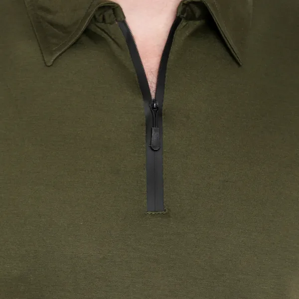 Dark_Green_Cotton_Solid_Polo_Neck_Regukar_Fit_T-Shirt_for_men