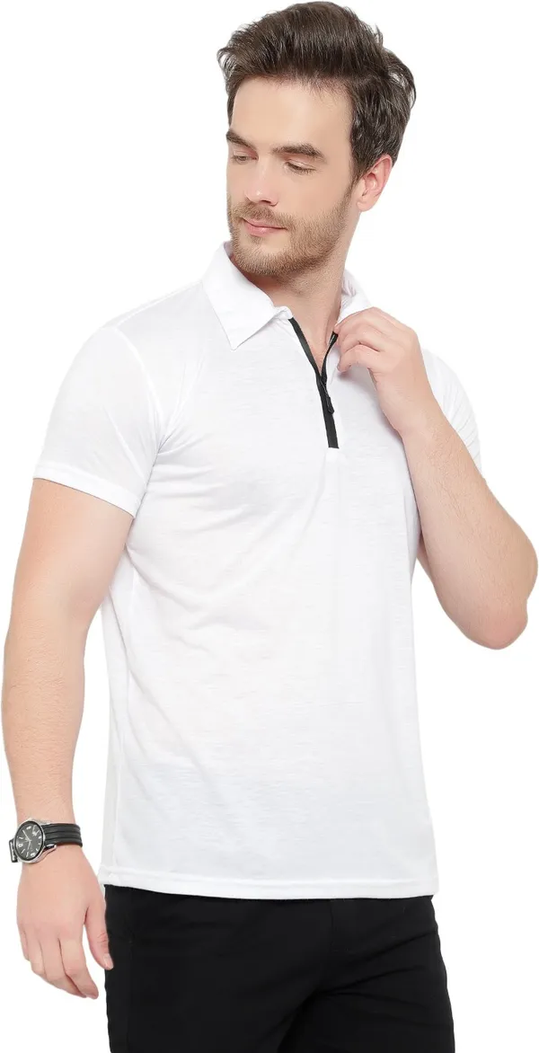White_Cotton_Solid_Polo_Neck_Regukar_Fit_T-Shirt_for_men