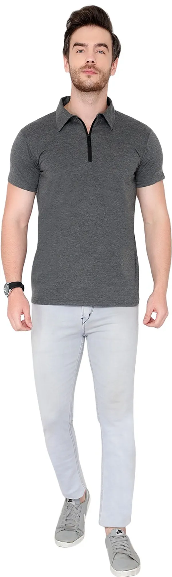 Grey_Cotton_Solid_Polo_Neck_Regukar_Fit_T-Shirt_for_men