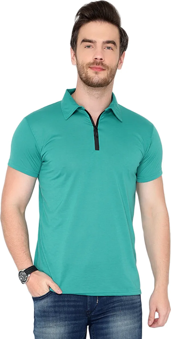 Light_Green_Cotton_Solid_Polo_Neck_Regukar_Fit_T-Shirt_for_men