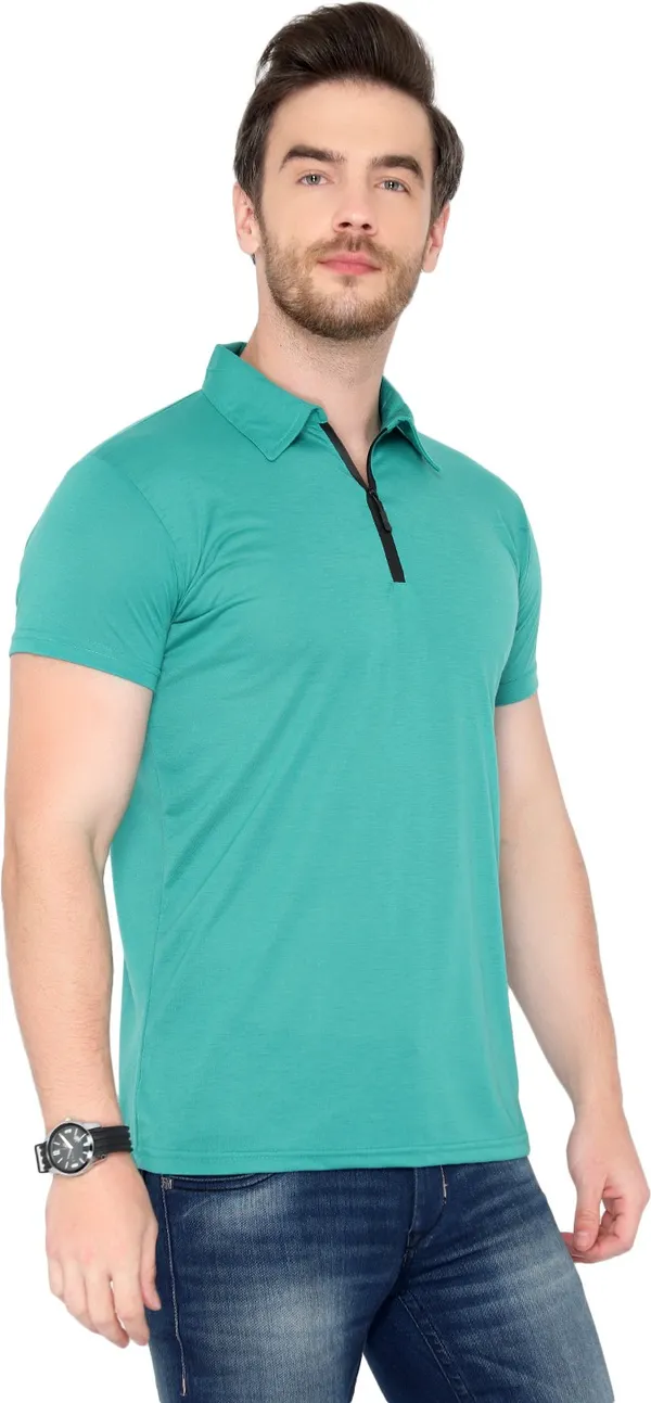 Light_Green_Cotton_Solid_Polo_Neck_Regukar_Fit_T-Shirt_for_men