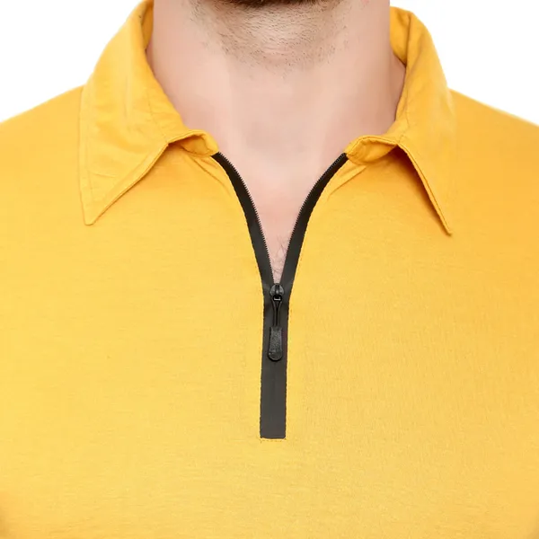 Yellow_Cotton_Solid_Polo_Neck_Regukar_Fit_T-Shirt_for_men