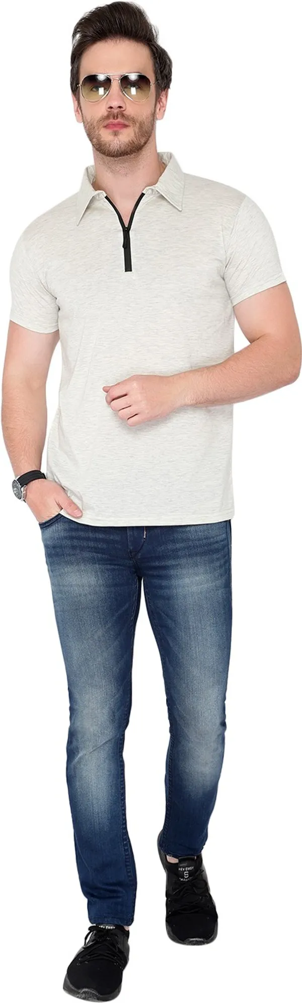 Grey_Cotton_Solid_Polo_Neck_Regukar_Fit_T-Shirt_for_men