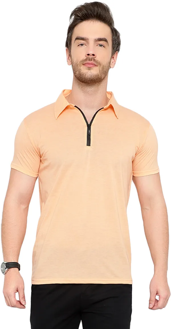 Beige_Cotton_Solid_Polo_Neck_Regukar_Fit_T-Shirt_For_Men