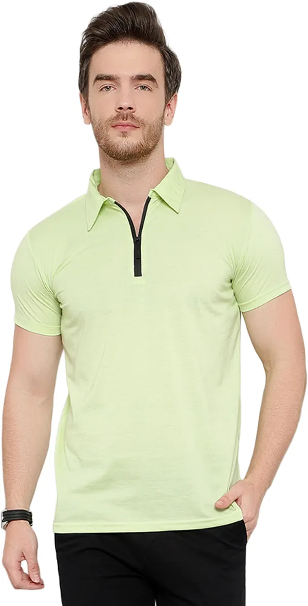Green_Cotton_Solid_Mandarin_Collar_Regukar_Fit_T-Shirt_for_men