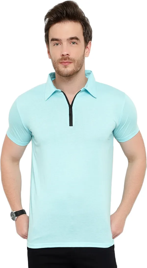 Blue_Cotton_Solid_Polo_Neck_Regukar_Fit_T-Shirt_for_men