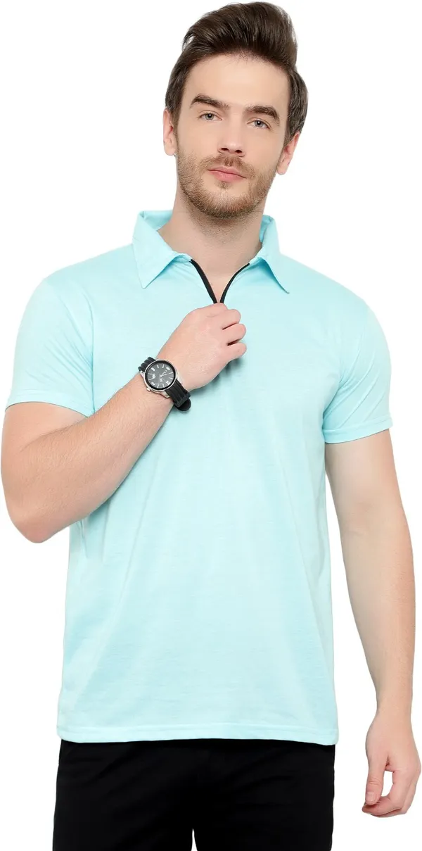 Blue_Cotton_Solid_Polo_Neck_Regukar_Fit_T-Shirt_for_men