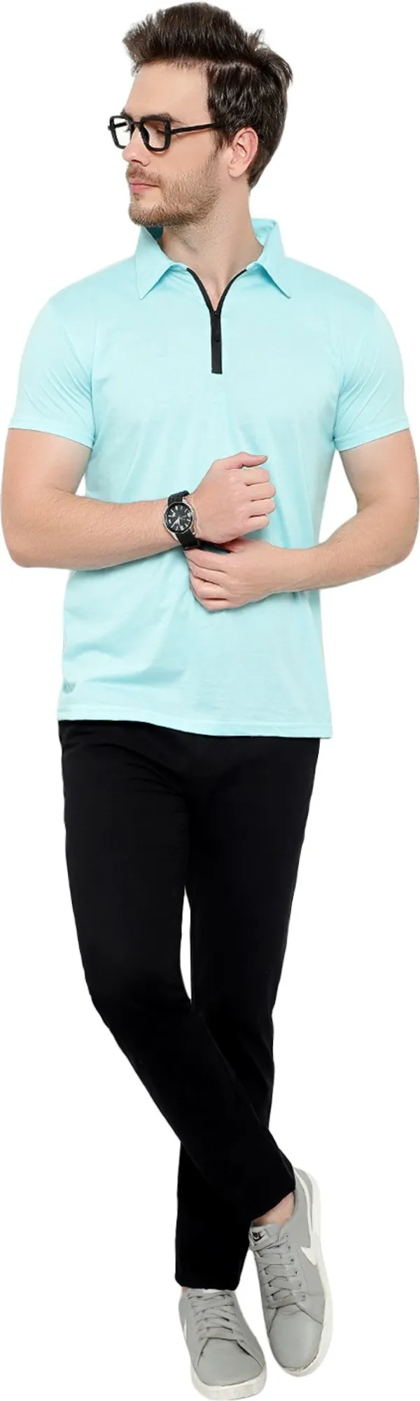 Blue_Cotton_Solid_Polo_Neck_Regukar_Fit_T-Shirt_for_men