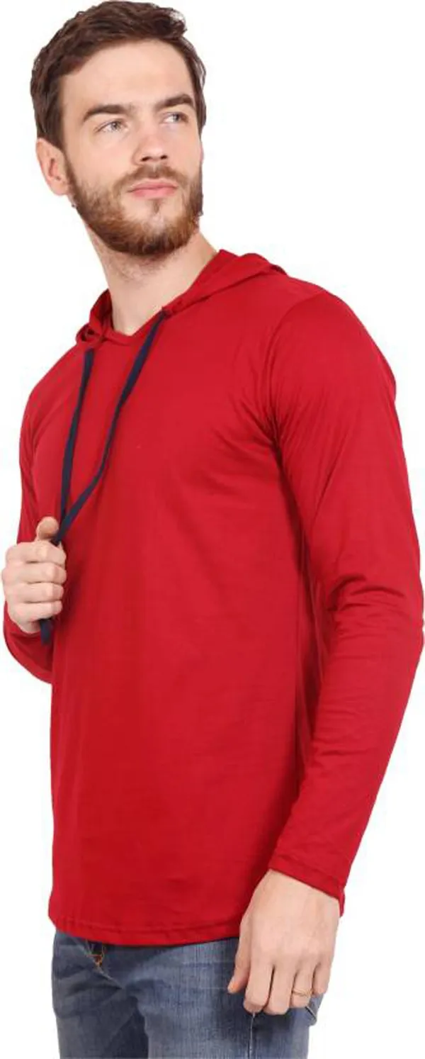 Red_Cotton_Solid_Hooded_Neck_Regukar_Fit_T-Shirt_for_men
