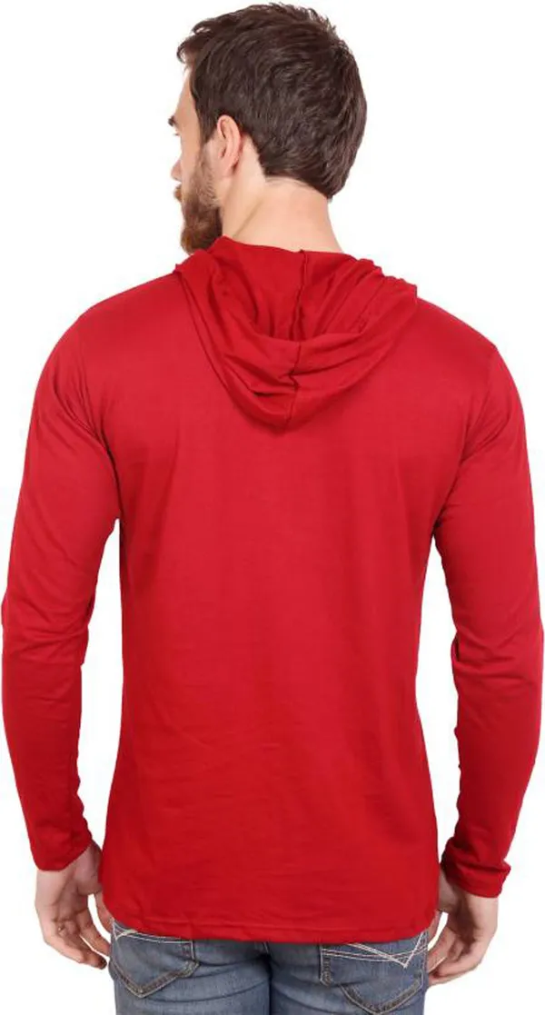 Red_Cotton_Solid_Hooded_Neck_Regukar_Fit_T-Shirt_for_men