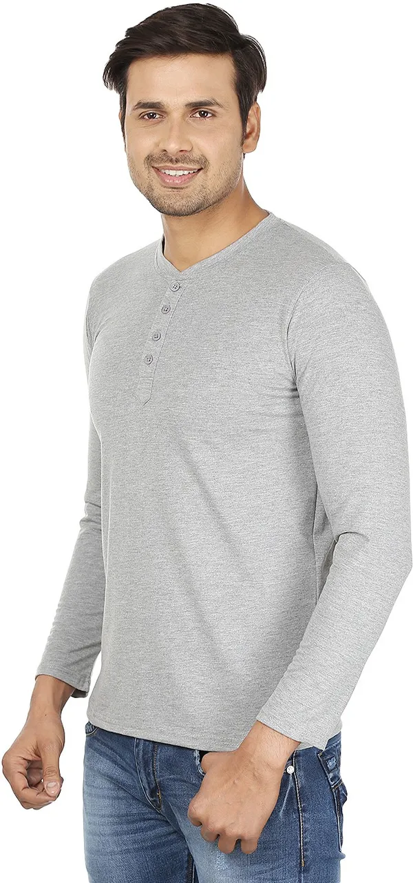 Grey_Cotton_Solid_Henley_Neck_Regukar_Fit_T-Shirt_For_Men