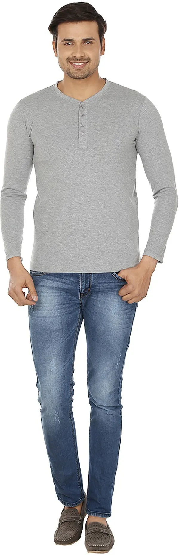 Grey_Cotton_Solid_Henley_Neck_Regukar_Fit_T-Shirt_For_Men