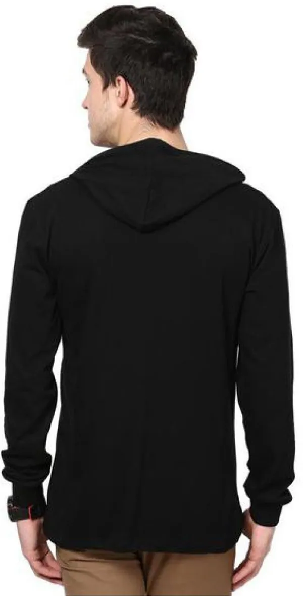 Black_Cotton_Solid_Hooded_Neck_Regukar_Fit_T-Shirt_For_Men