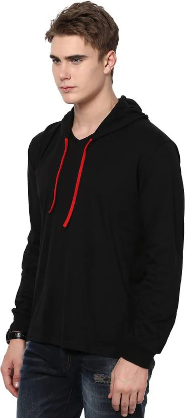 Black_Cotton_Solid_Hooded_Neck_Regukar_Fit_T-Shirt_for_men