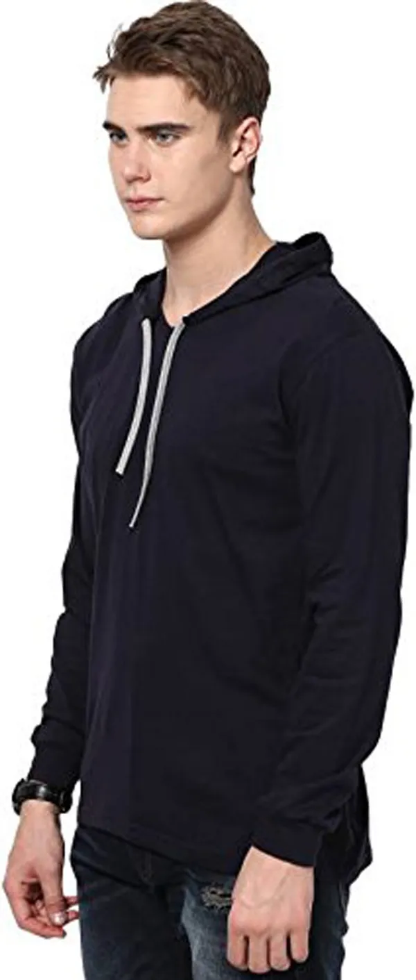 Dark_Blue_Cotton_Solid_Hooded_Neck_Regukar_Fit_T-Shirt_For_Men