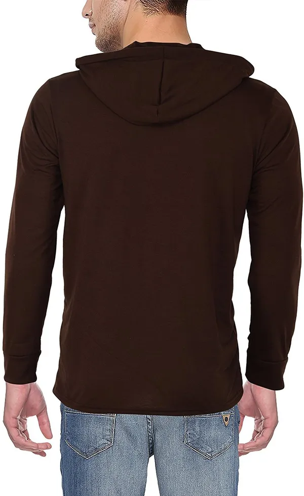 Brown_Cotton_Solid_Hooded_Neck_Regukar_Fit_T-Shirt_for_men