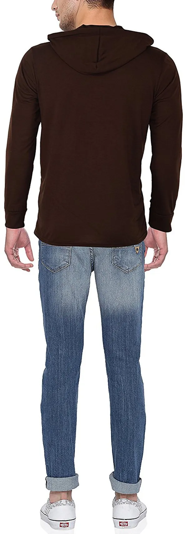 Brown_Cotton_Solid_Hooded_Neck_Regukar_Fit_T-Shirt_for_men