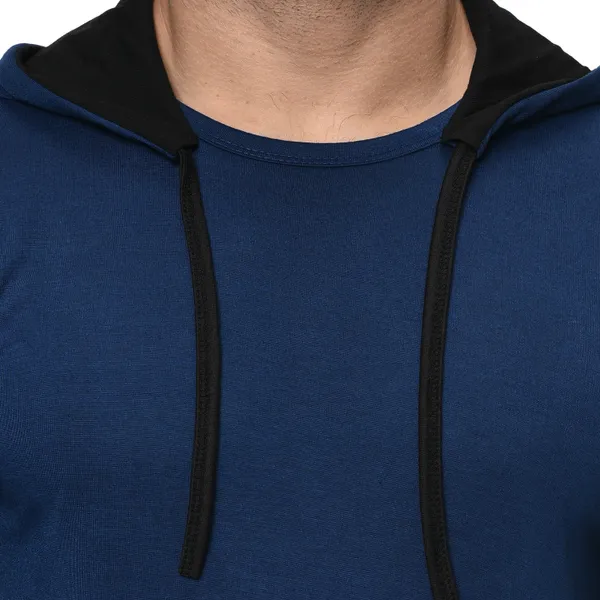 Blue_&_Black_Printed_Hooded_Neck_Regukar_Fit_T-Shirt_For_Men