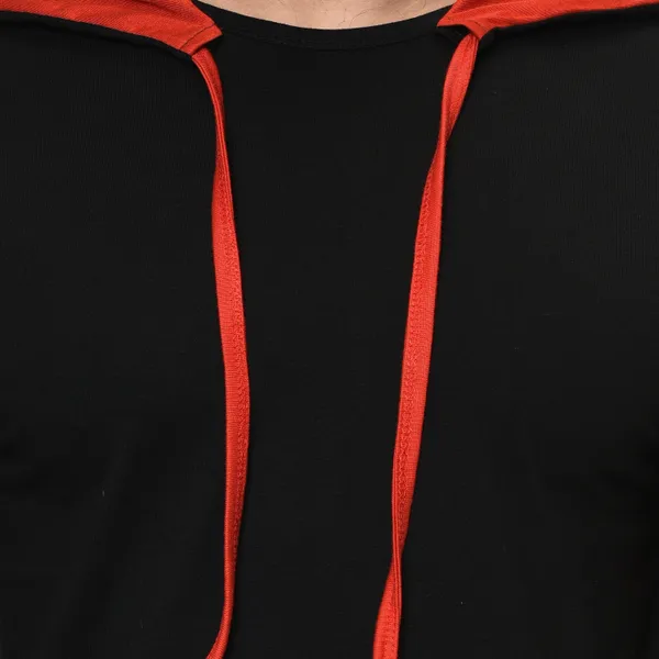 Black_Printed_Hooded_Neck_Regukar_Fit_T-Shirt_For_Men