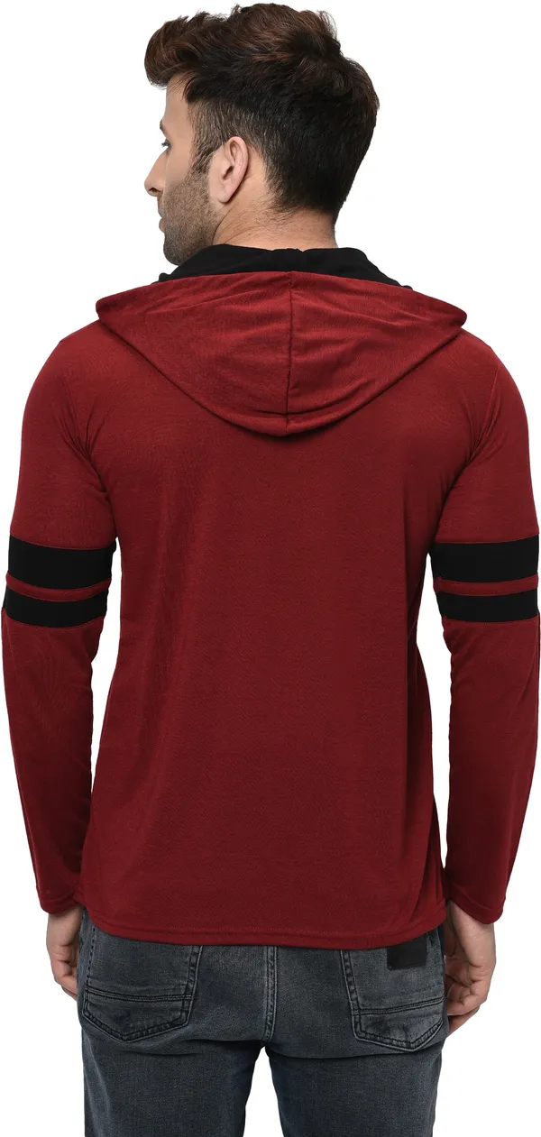 Maroon_Printed_T-Shirt_for_Men_|_Hooded_Neck,_Regular_Fit