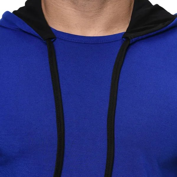 Blue_&_Black_Printed_Hooded_Neck_Regukar_Fit_T-Shirt_For_Men