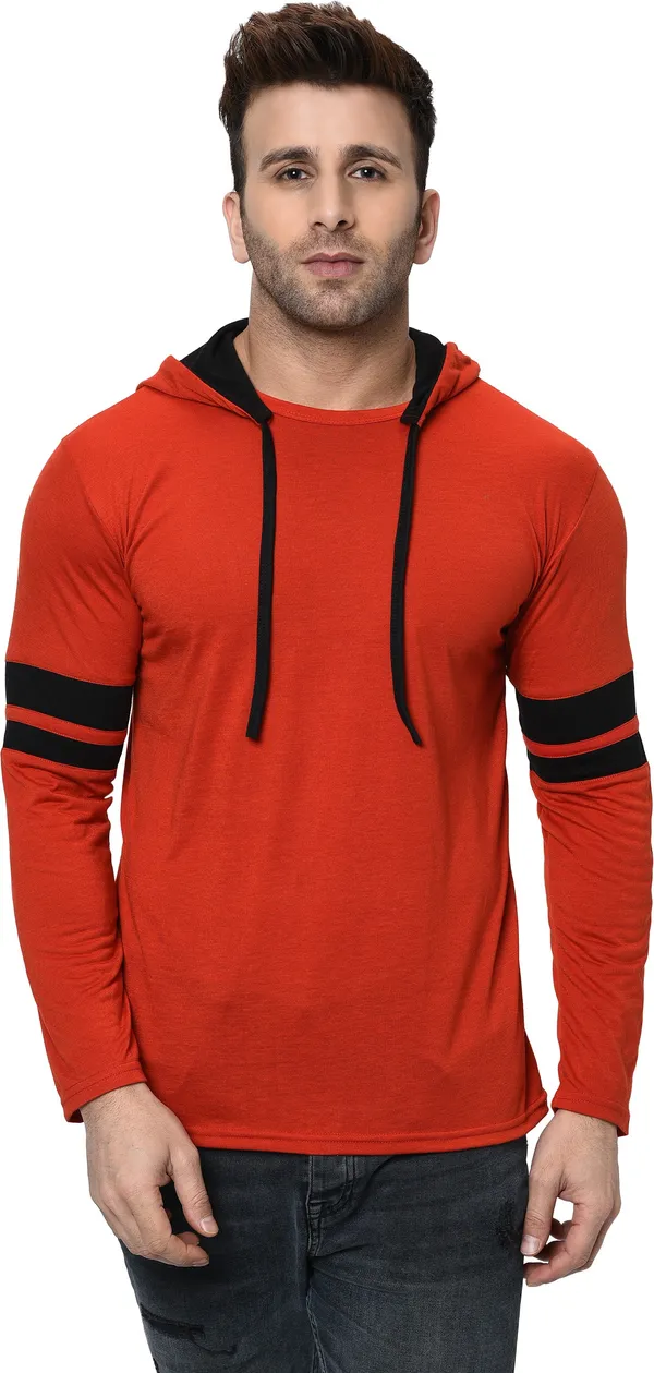 Red_Printed_Hooded_Neck_Regukar_Fit_T-Shirt_For_Men