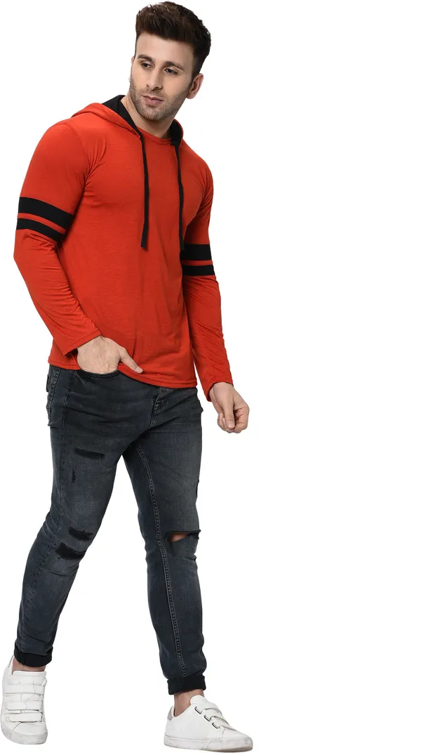 Red_Printed_Hooded_Neck_Regukar_Fit_T-Shirt_For_Men