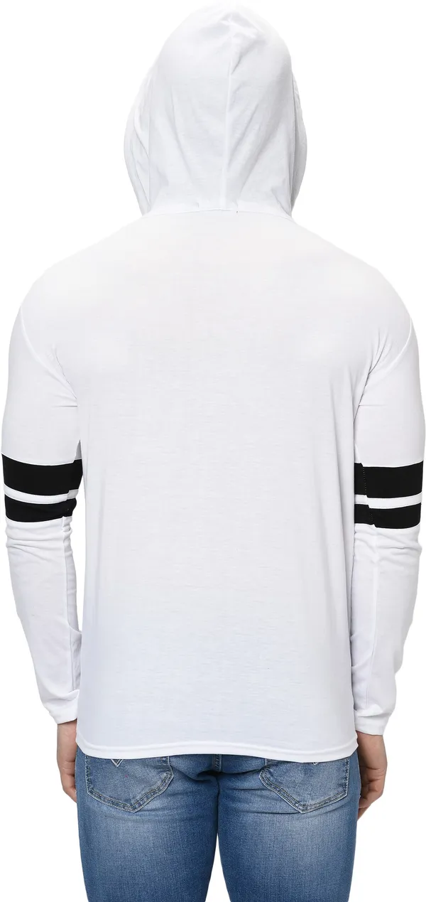 White_Printed_Hooded_Neck_Regukar_Fit_T-Shirt_For_Men