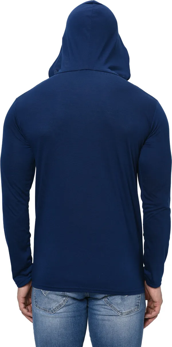 Dark_Blue_Cotton_Solid_Hooded_Neck_Regukar_Fit_T-Shirt_For_Men