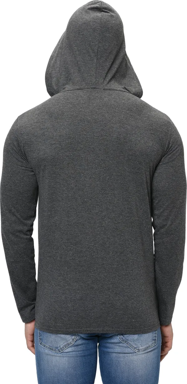 Grey_Cotton_Solid_Hooded_Neck_Regukar_Fit_T-Shirt_For_Men