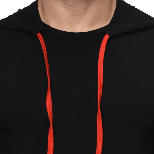 Black_Cotton_Solid_Hooded_Neck_Regukar_Fit_T-Shirt_For_Men