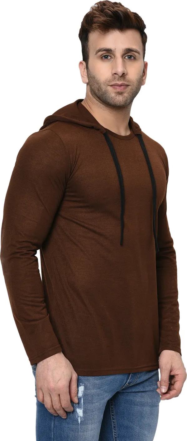 Brown_Solid_Cotton_T-Shirt_for_Men_|_Hooded_Neck,_Regular_Fit