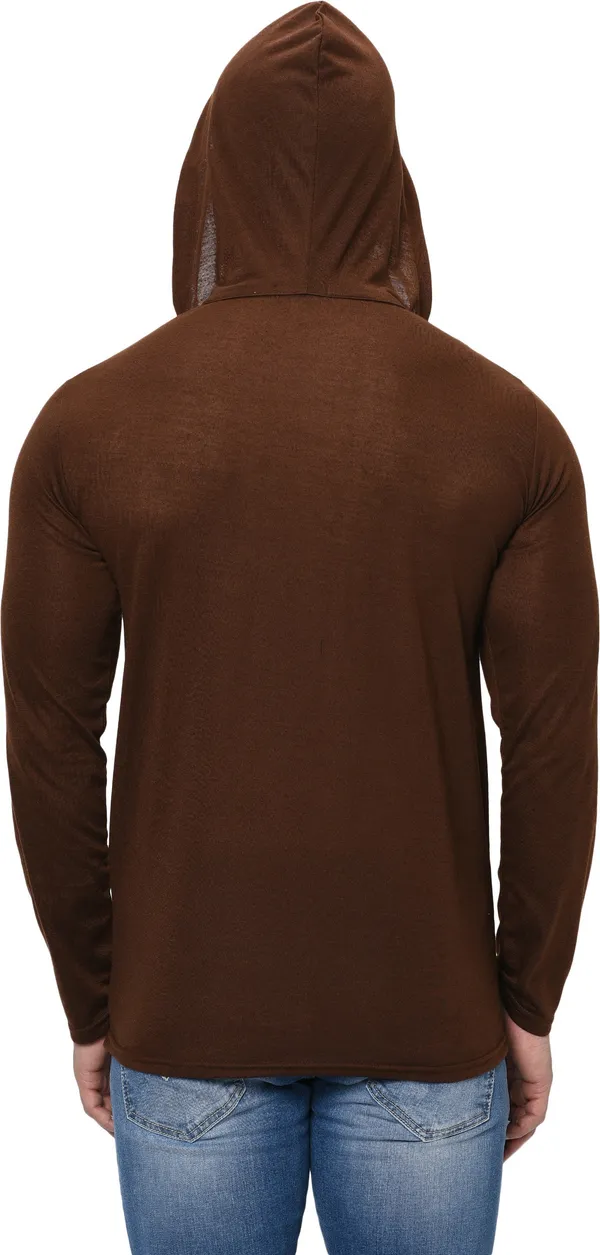Brown_Solid_Cotton_T-Shirt_for_Men_|_Hooded_Neck,_Regular_Fit