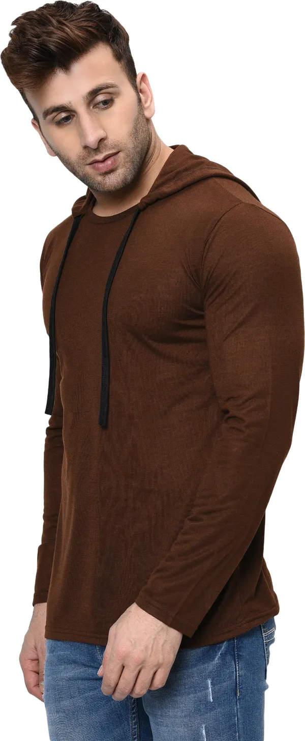 Brown_Solid_Cotton_T-Shirt_for_Men_|_Hooded_Neck,_Regular_Fit