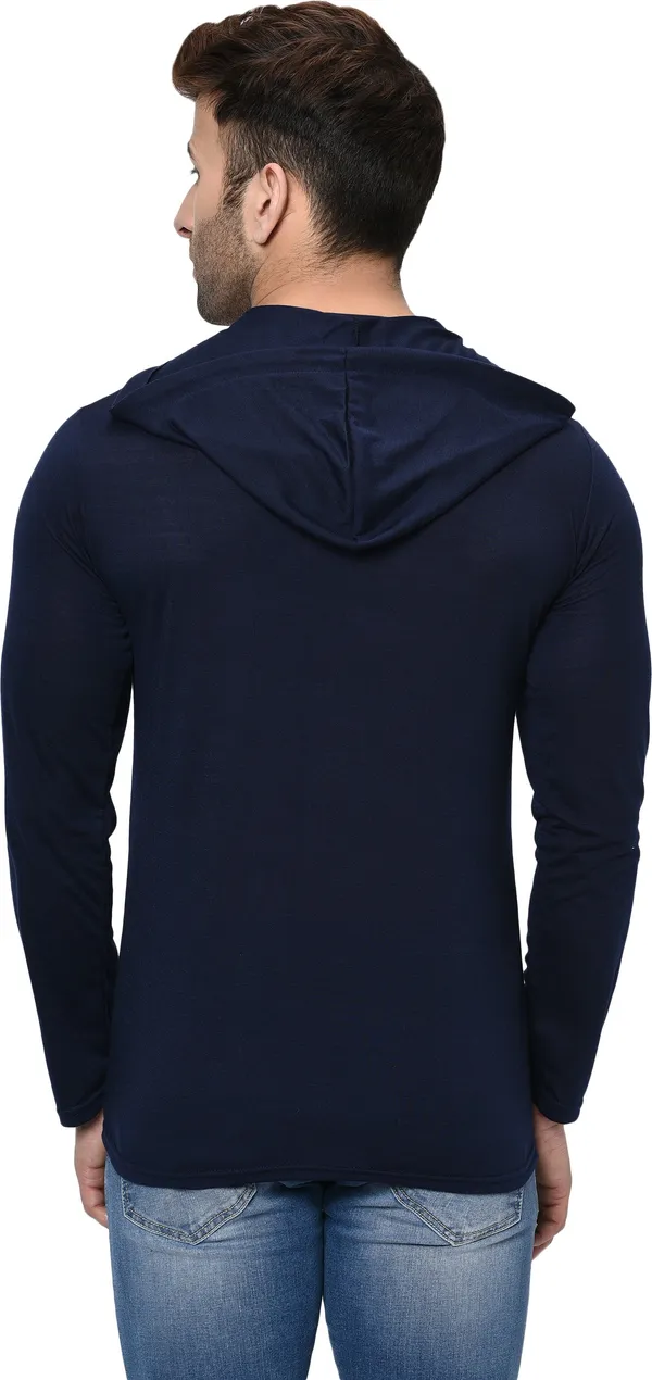 Black_Cotton_Solid_Hooded_Neck_Regukar_Fit_T-Shirt_For_Men