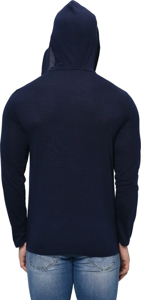 Black_Cotton_Solid_Hooded_Neck_Regukar_Fit_T-Shirt_For_Men