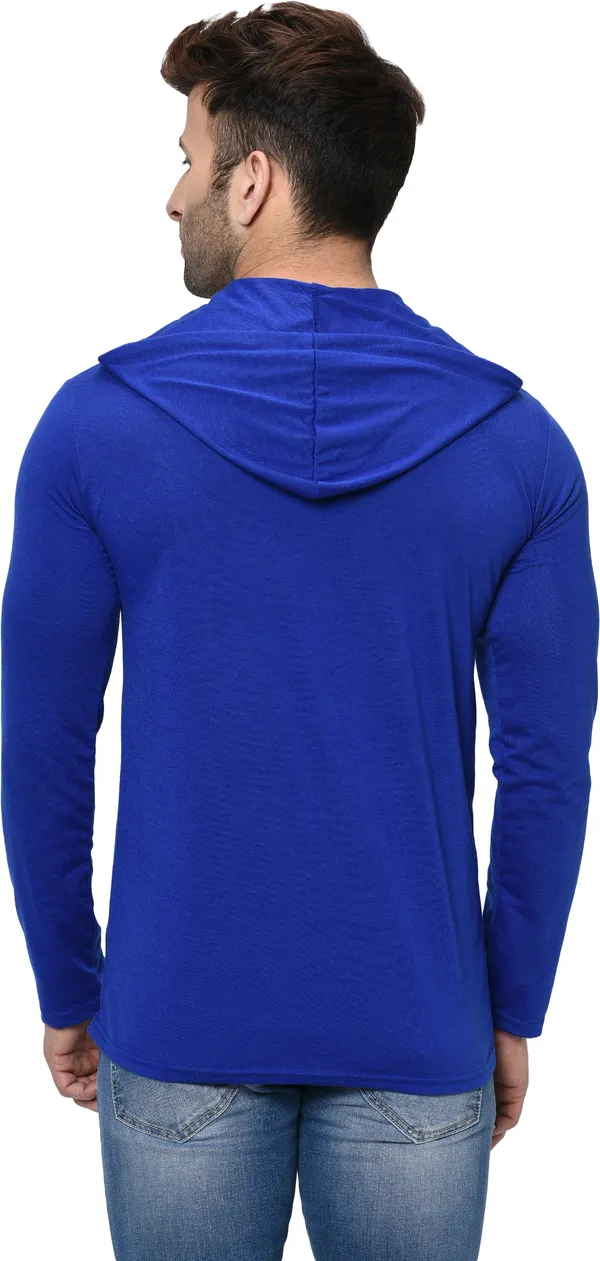 Dark_Blue_Cotton_Solid_Hooded_Neck_Regukar_Fit_T-Shirt_For_Men