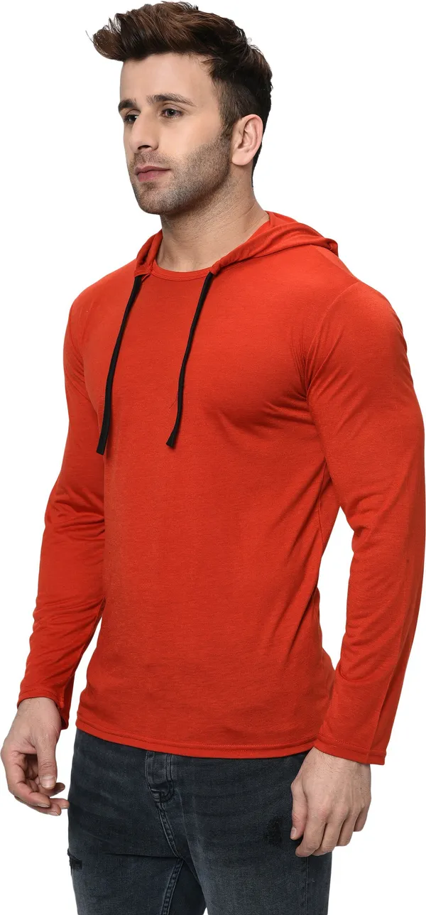 Red_Cotton_Solid_Hooded_Neck_Regukar_Fit_T-Shirt_for_men