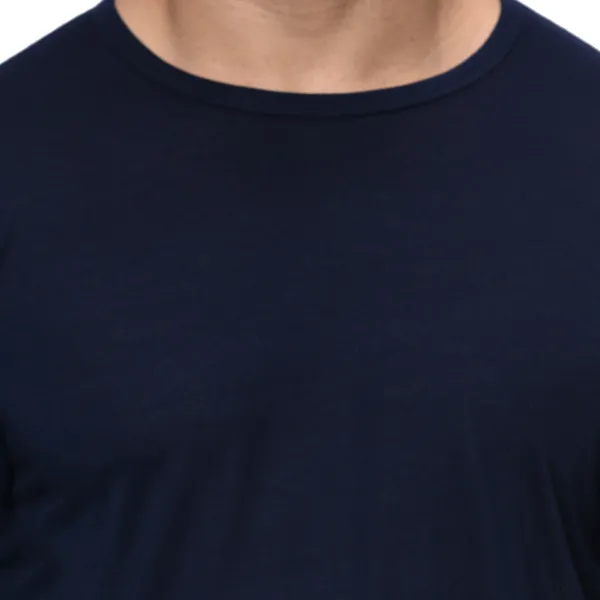Dark_Blue_Striped_Round_Neck_Regukar_Fit_T-Shirt_For_Men