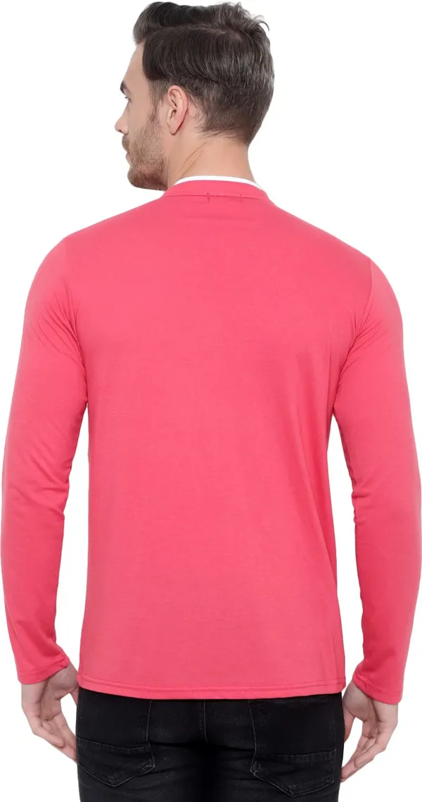 Pink_Striped_Round_Neck_Regukar_Fit_T-Shirt_for_men