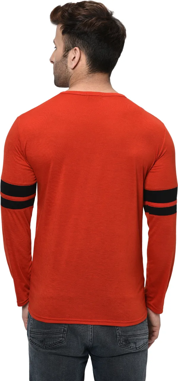 Red__Striped_Round_Neck__Regukar_Fit_T-Shirt_For_Men