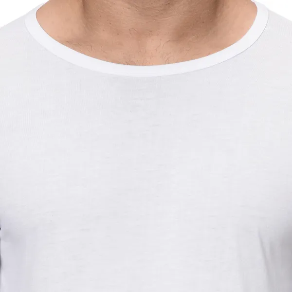 White_Striped_Round_Neck_Regukar_Fit_T-Shirt_For_Men