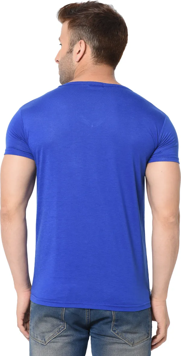 Blue_Cotton_Solid_V_Neck_Regukar_Fit_T-Shirt_For_Men
